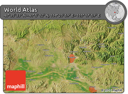 Satellite Map of the Area around 40° 50' 23" N, 114° 49' 29" E