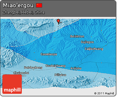 Political Panoramic Map of Miao'ergou