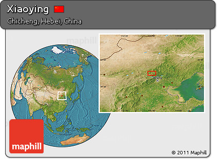 Satellite Location Map of Xiaoying