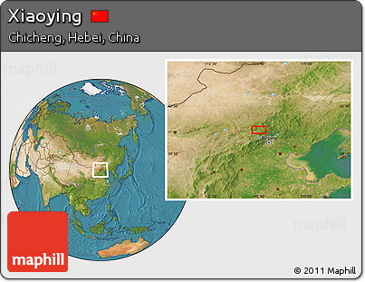 Satellite Location Map of Xiaoying