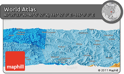 Political Panoramic Map of the Area around 40° 50' 23" N, 115° 40' 30" E