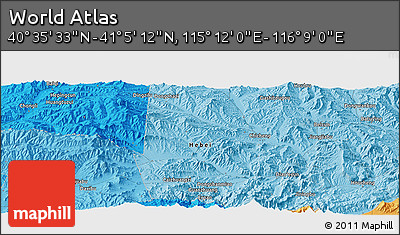 Political Panoramic Map of the Area around 40° 50' 23" N, 115° 40' 30" E