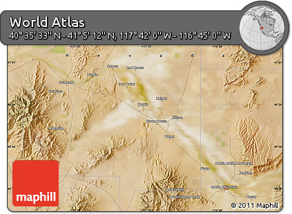 Satellite Map of the Area around 40° 50' 23" N, 117° 13' 29" W