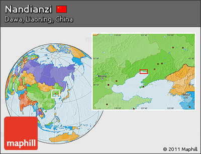 Political Location Map of Nandianzi
