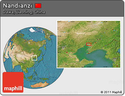 Satellite Location Map of Nandianzi