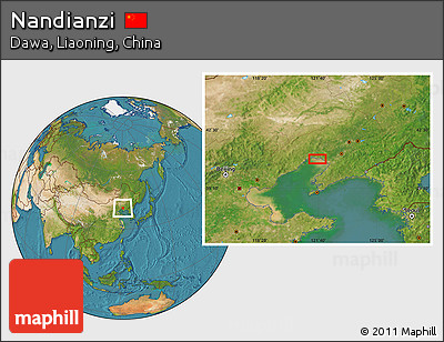Satellite Location Map of Nandianzi