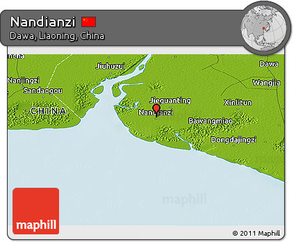 Physical Panoramic Map of Nandianzi