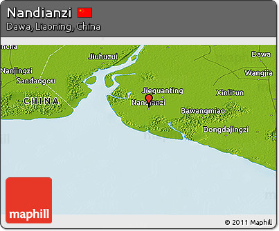 Physical Panoramic Map of Nandianzi