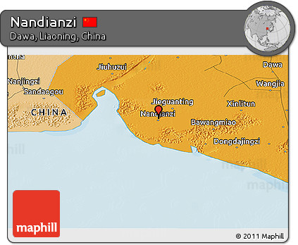Political Panoramic Map of Nandianzi