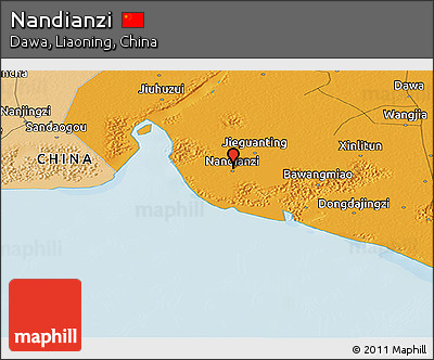 Political Panoramic Map of Nandianzi