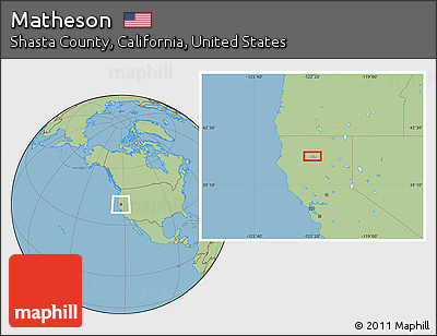 Savanna Style Location Map of Matheson
