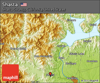 Physical Map of Shasta