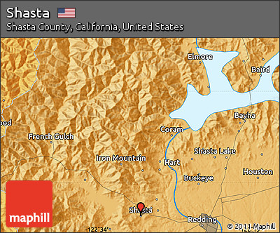 Political Map of Shasta