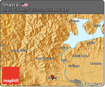 Political Map of Shasta