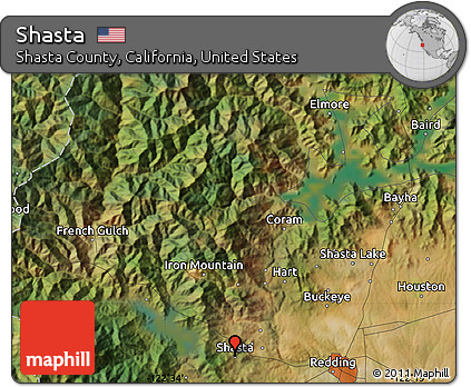 Satellite Map of Shasta