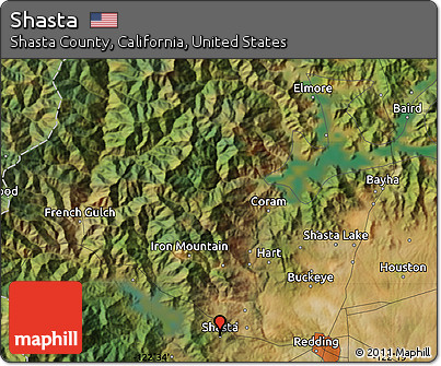 Satellite Map of Shasta