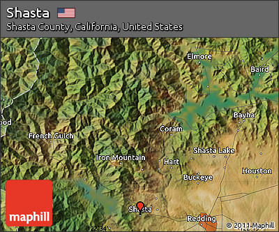 Satellite Map of Shasta
