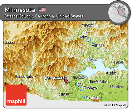 Physical Panoramic Map of Minnesota