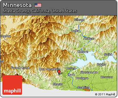 Physical Panoramic Map of Minnesota