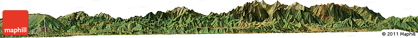 Satellite Horizon Map of the Area around 40° 50' 23" N, 123° 10' 30" W