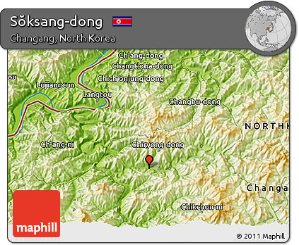 Physical 3D Map of Sŏksang-dong