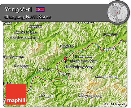 Physical 3D Map of Yongsŏ-ri