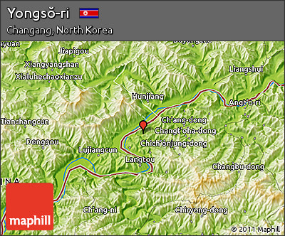 Physical 3D Map of Yongsŏ-ri