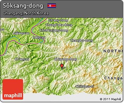 Physical 3D Map of Sŏksang-dong