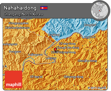Political 3D Map of Nahaha-dong