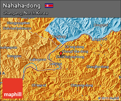 Political 3D Map of Nahaha-dong