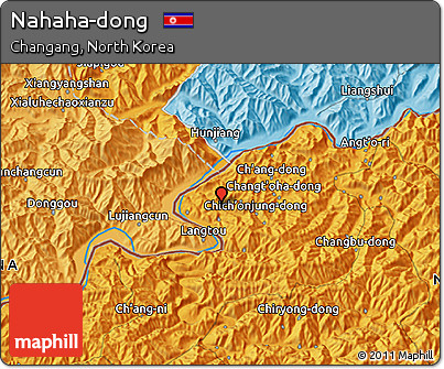 Political 3D Map of Nahaha-dong