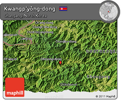 Satellite 3D Map of Kwangp'yŏng-dong