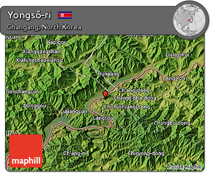 Satellite 3D Map of Yongsŏ-ri