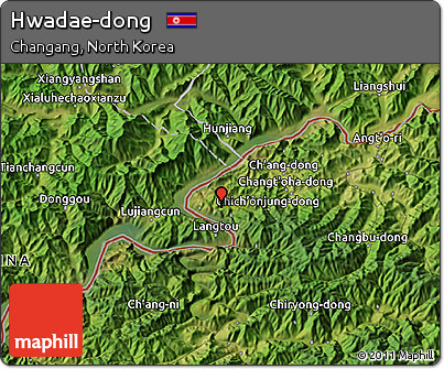 Satellite 3D Map of Hwadae-dong
