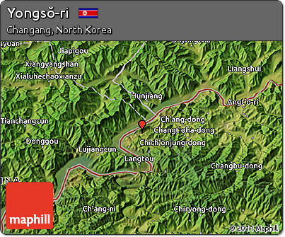 Satellite 3D Map of Yongsŏ-ri