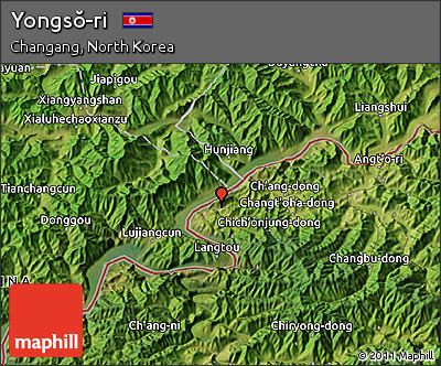 Satellite 3D Map of Yongsŏ-ri