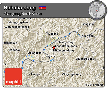 Shaded Relief 3D Map of Nahaha-dong