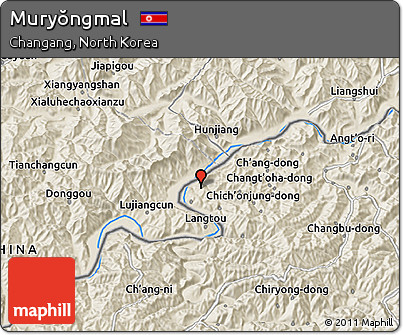 Shaded Relief 3D Map of Muryŏngmal