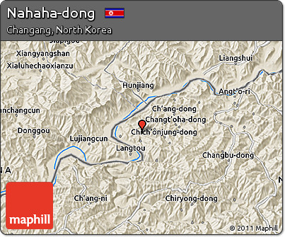 Shaded Relief 3D Map of Nahaha-dong