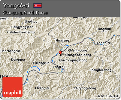 Shaded Relief 3D Map of Yongsŏ-ri