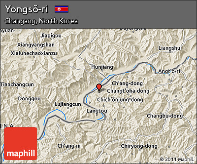 Shaded Relief 3D Map of Yongsŏ-ri