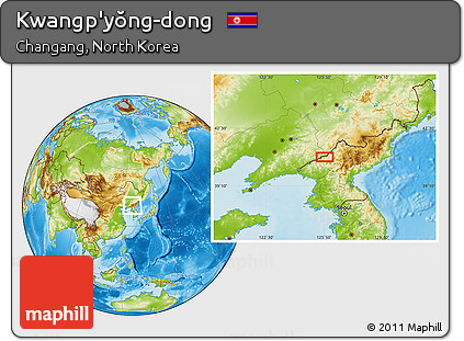 Physical Location Map of Kwangp'yŏng-dong