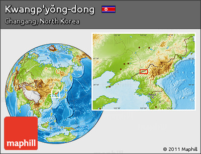 Physical Location Map of Kwangp'yŏng-dong