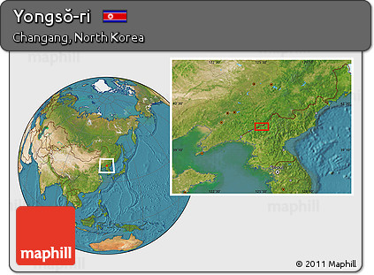 Satellite Location Map of Yongsŏ-ri