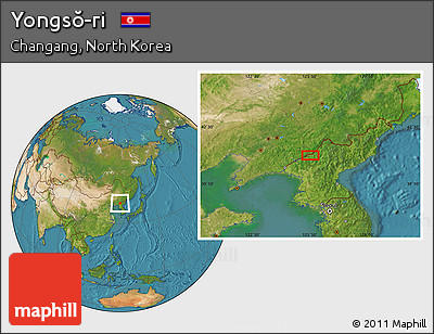 Satellite Location Map of Yongsŏ-ri