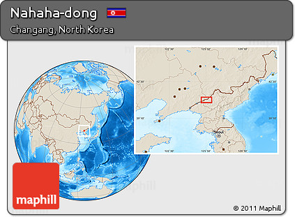 Shaded Relief Location Map of Nahaha-dong