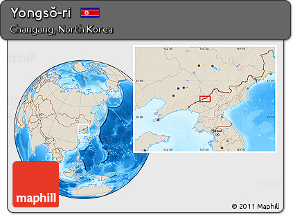 Shaded Relief Location Map of Yongsŏ-ri
