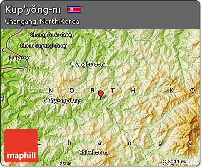 Physical Map of Kup'yŏng-ni