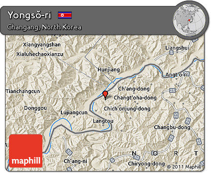 Shaded Relief Map of Yongsŏ-ri