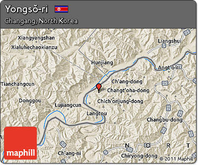 Shaded Relief Map of Yongsŏ-ri